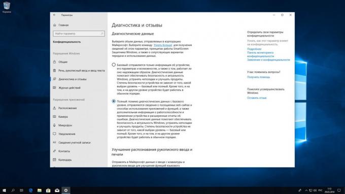 Windows 10 Redstone 4: diagnostische gegevens