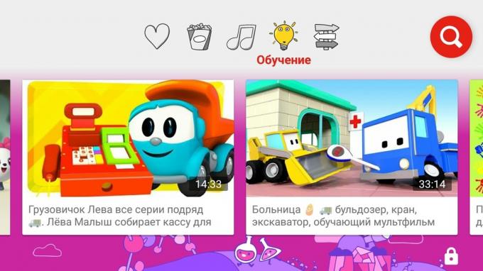 YouTube Kids: Interface