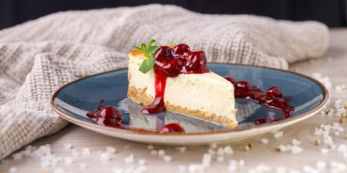 Cheesecake met kersen en kwark