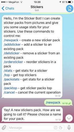 Hoe de stickers voor Telegram maken: Boot Stickers