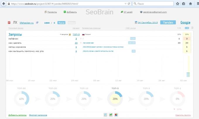 Dienst Overzicht SeoBrain, projectverslag